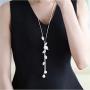 Frchalleretour jewelry for women Tassel Necklace for Women Long Pendant Necklace Set costume jewelry for girls Simple Bar Necklace