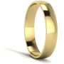 LANDA JEWEL Unisex Solid 10k White Rose Yellow Gold 4mm Comfort Traditional Highly Polished Wedding Ring Plain Band