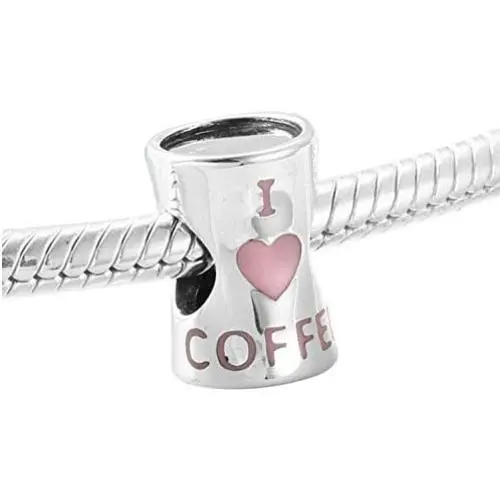 ABAOLALA I Love Coffee Bead Charm 925 Sterling Silver Heart Cup Charm Bead fit DIY Bracelets ABAOLALA I Love Coffee Bead Charm 925 Sterling Silver Heart Cup Charm Bead fit DIY Bracelets