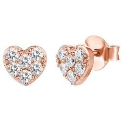 PAVOI 14K Gold Plated 925 Sterling Silver Earrings | Heart Stud Earrings | Gold Stud Earrings for Women