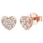 PAVOI 14K Gold Plated 925 Sterling Silver Earrings | Heart Stud Earrings | Gold Stud Earrings for Women