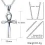 VNOX Stainless Steel Egyptian Key of Life Ankh Cross Pendant Necklace for Men Women,3 Color,Free Chain 20'' VNOX Stainless Steel Egyptian Key of Life Ankh Cross Pendant Necklace for Men Women,3 Color,Free Chain 20''