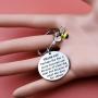 Eigso Bee Charm Keychain Perhaps The Bee is More Honored Because of What She Does for Others Appreciation Gift for Employee Teacher