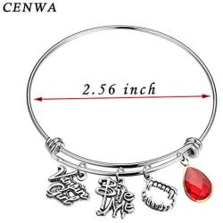 CENWA Vampire Girl Charm Bracelet Vampire Fans Gift Halloween Jewelry