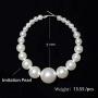 GreenTail Pearl Hoop Earrings for Women Lightweight Pearl Drop Earrings