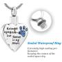 LYFML Cremation Jewelry Urn Necklace for Ashes for Pet Dog Cats, Engraved No Longer by My Side, But Forever in My Heart, Memorial Pendant Made of Titanium Steel, Support for Customization
