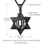 Beautlace Star of David Necklaces Silver/18K Gold/Black Gun Plated Jewish Six Point Star Israel Pendant Hexagon Charm Jewelry for Men and Women KP0004