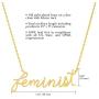 Columbus 14K Gold Plated Motivational Word Pendant Necklace - Meaningful Script Letter Chain Necklace - Simple Everyday Jewelry for Women