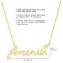 Columbus 14K Gold Plated Motivational Word Pendant Necklace - Meaningful Script Letter Chain Necklace - Simple Everyday Jewelry for Women