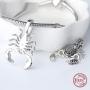 EVESCITY Black Pave Sparkling Realistic Scorpion Cancer Zodiac 925 Sterling Silver Beads For Charm Bracelets ♥ Best Jewelry Gifts for Her Holidays Women ♥