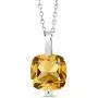 Gem Stone King 925 Sterling Silver Yellow Citrine Pendant Necklace (3.22 Ct Cushion Cut 10MM, 3.22 Ct Cushion with 18 Inch Silver Chain) Gem Stone King 925 Sterling Silver Yellow Citrine Pendant Necklace (3.22 Ct Cushion Cut 10MM, 3.22 Ct Cushion with 18 Inch Silver Chain)