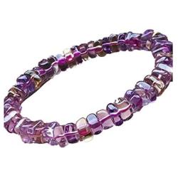 8mm Natural Ametrine Yellow Purple Gemstone Clear Abacus Beads Women Bracelet AAAAA