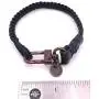 Mens Reversible Hand-Knotted Waxed Cord Bracelet - Navy & Black Mens Reversible Hand-Knotted Waxed Cord Bracelet - Navy & Black