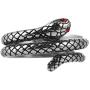 HZMAN Gothic Snake Shape Ring Jewelry Fashion Animal Snake Red CZ Eye Personality Stainless Steel Ring Size 6-12