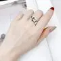 Etronik Cat Ring, Silver Animal Finger Open Rings,Lovely Valentines Gift for Girls Women Cat Lovers Jewelry Gifts（3 PCS）