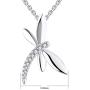 JO WISDOM Women Dragonfly Necklace,925 Sterling Silver Cubic Zirconia Dragonfly Pendant Necklace,Jewelry for Women