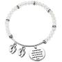 AKTAP Twin Mom Bracelet Twins Jewelry Sometimes When You Prayer for a Miracle God Gives You Two Mom of Twins Gift Twins Footprint Charm Expandable Bracelet