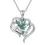 PEIMKO Hummingbird Necklace Sterling Silver Double Heart Pendant Necklace Bird Inspirational Jewelry for Women Girl PEIMKO Hummingbird Necklace Sterling Silver Double Heart Pendant Necklace Bird Inspirational Jewelry for Women Girl