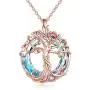 TOUPOP Rose Gold Tree of Life Necklace Sterling Silver Mom Gifts from Daughter Family Tree Necklace Jewelry Gifts for Mom Women Teen Girls Birthday Friend Mothers Day TOUPOP Rose Gold Tree of Life Necklace Sterling Silver Mom Gifts from Daughter Family Tree Necklace Jewelry Gifts for Mom Women Teen Girls Birthday Friend Mothers Day
