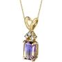 14 Karat Yellow Gold Emerald Cut 1.00 Carats Ametrine Diamond Pendant