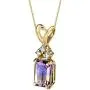 14 Karat Yellow Gold Emerald Cut 1.00 Carats Ametrine Diamond Pendant 14 Karat Yellow Gold Emerald Cut 1.00 Carats Ametrine Diamond Pendant