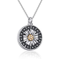 KINGWHYTE Urn Necklaces for Ashes for Women 925 Sterling Silver, Cremation Jewelry for Ashes of Loved Ones Keepsake