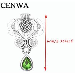 CENWA Outlander Inspired Jewelry Scottish Thistle Brooch Pin Sassenach Scottish Outlander Gift Scottish Brooch