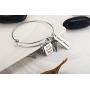 FLODANCER Blood Thinner Medical Alert ID Bangle Bracelet - Live Laugh Love Jewelry for Women Girls