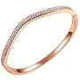 Lavencious Hinged Bangle Bracelet Paved with Two Rows of Cubic Zirconia 7 Inches for Women Lavencious Hinged Bangle Bracelet Paved with Two Rows of Cubic Zirconia 7 Inches for Women