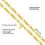 Lifetime Jewelry 5mm Crushed Figaro Chain Necklace for Men & Women 24k Gold Plated Lifetime Jewelry 5mm Crushed Figaro Chain Necklace for Men & Women 24k Gold Plated