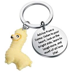 AKTAP Llama Keychain Coworker Keychain Alpaca Gift Llama Lover Gift Llama Chilling Lovers Jewelry Funny Animal Gift For Best Friend