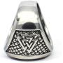 Gungneer Vegvisir Norse Compass Rune Circle Odin Valknut Stainless Steel Ring Men Women Norse Protection Jewelry