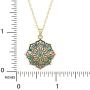 Disney Aladdin Yellow Gold Plated Crystal Lotus Flower Pendant Necklace, 18” Chain