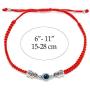 kelistom 6pcs Red String Evil Eye Charm Bracelets for Women Men Teen Girls Boys Handmade Macrame Braided Kabbalah Bracelet for Protection Friendship Adjustable