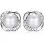 Stunning Flawless Pearl Stud Earrings & Silver Chain Pendant Set| Impeccable Quality Natural, Flawless Freshwater Pearl & 925 Sterling Silver| The Most Unique Fashion Jewelry Set (1 | White Pearls)