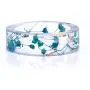 VEINTI+1 Creative Handmade Sky Blue Babysbreath Dried Flowers Women/Mens Trendy Rings