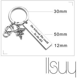 ecobuty Medical Assistant Gift Medical Assistant Graduation Gift She Believed She Could So She Did Keychain MA Gift MA Student Gift