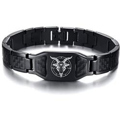 XUANPAI Stainless Steel Wristband ID Cross Bracelet Prayer Jewelry for Men Boys,Adjustable