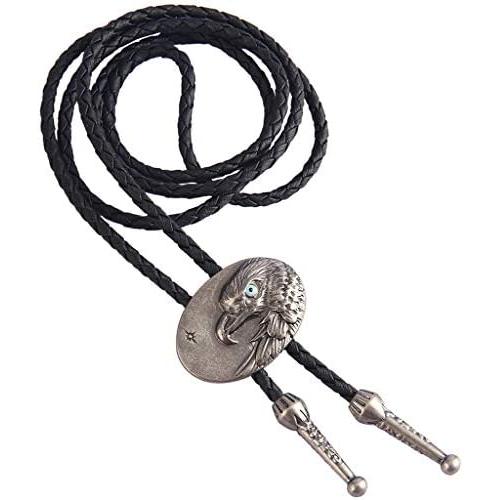 COOLLA Bolo tie- Handmade Western Cowboy Black Vintage Cicada Pendant for Women,Men