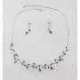 Faship Gorgeous CZ Crystal Freshwater Pearls Floral Necklace Earrings Set Faship Gorgeous CZ Crystal Freshwater Pearls Floral Necklace Earrings Set
