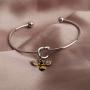 BAUNA Cute Bee Bracelet Bumblebee Honeybee for Women Girls Pendant Jewelry Birthday Gifts Graduation Gifts for Her