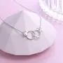 DAOCHONG S925 Sterling Silver Handcuffs Necklace Pendant for Women