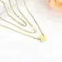 Florideco 3Pcs Stainless Steel Layered Initial Necklaces for Women 18k Gold Plated Handmade Dainty Personalized Letter Name Coin Pearl Choker Necklace Gift for Women Necklace Jewelry a-z