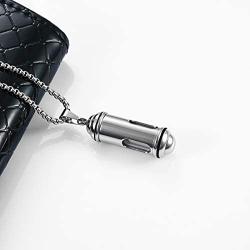 CHISMORL Clear Glass Cremation Pendant Necklace for Ashes Stainless Steel Memorial Cremains Urn Keepsake Jewelry