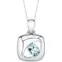Sterling Silver Sculpted Pendant Necklace available in various colored stones