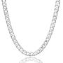 5mm thick solid sterling silver 925 Italian flat diamond cut Cuban curb cable link chain necklace chocker with lobster claw clasp - inch 14''/35cm, 16''/40cm, 18''/45cm, 20''/50cm, 22''/55cm, 24''/60cm