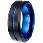 LaurieCinya Tungsten Carbide Ring Men Women Wedding Band Engagement Ring 8mm Comfort Fit Engraved ‘I Love You’
