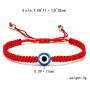 4Pcs Evil Eye Bracelets for Women Men,7 Knot Adjusted Handmade Lucky Bracelets for Protection Kabbalah Black Blue Red String Bracelets Amulet Jewelry Gift for Families Friends,4 Packs