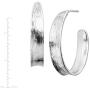 Silpada Lune 3/4 Concave Hoop Earrings in Sterling Silver