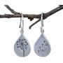 925 Sterling Silver Dandelion Drop Earrings for Women Teen Girls Water Drop Silver Flower Mountain Tree Dangle Earrings Jewelry Gifts for Mom Lover